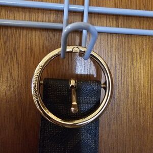 Michael Kors Brown Belt with Gold Buckle